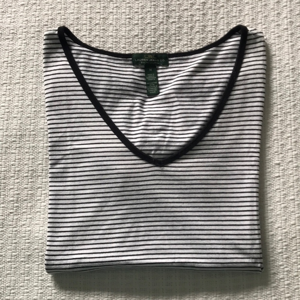 Ralph Lauren striped shirt-sleeve top